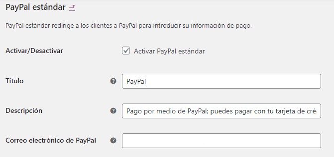 Como crear una tienda online - Paso 9 - WooCommerce Paypal 1