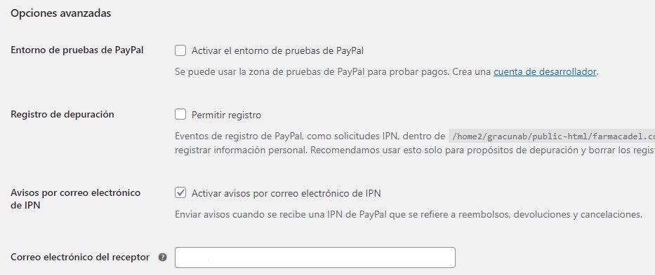 Como crear una tienda online - Paso 9 - WooCommerce Paypal 2