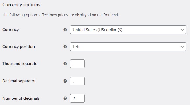 How to build an online store - Step 9A - General Options Currency